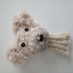 Bespoke Crochet Dog Golf Club,Cavachon dog club driver Head Covers,labradoodle dog golf cover or hand puppet,poodle dog puppet,Golf Sock image 3