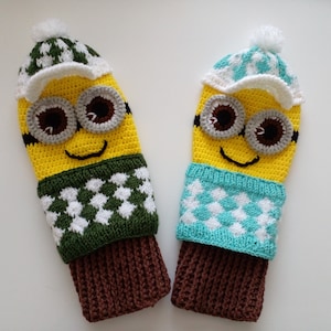 Crochet Kevin minion golf club covers,golf clup cover or crochet Puppet