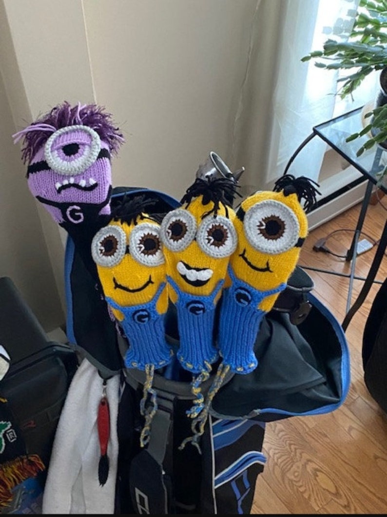 Crochet Minion Inspired GOLF Club Head Covergolf Club Covers Etsy