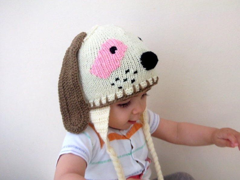 Cute dog hatKnitting Baby Hat for Baby or ToddlerBaby Etsy