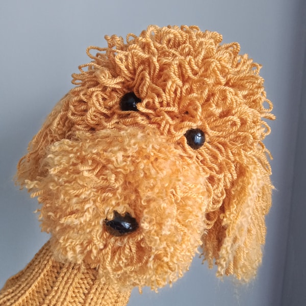 Crochet poodle cover,Personalized Head Covers,poodle dog Golf Club Cover,Golf Sock ,poodle dog golf clup cover or knit Puppet,dog puppet