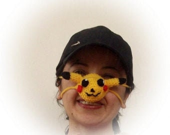 Crochet Pikachu Nose Warmer