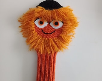 Crochet Team mascot Golf Club Cover,Club Head Covers,Golf Head Covers,golf clup cover or knit Puppet,Gritty Golf Club Cover