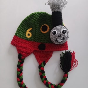 Percy or Thomas crochet hat,select character,Train Crochet Hat,Crochet Thomas the Train hat-Toddlers Children Boys-Earflap Hat,MADE TO ORDER image 5
