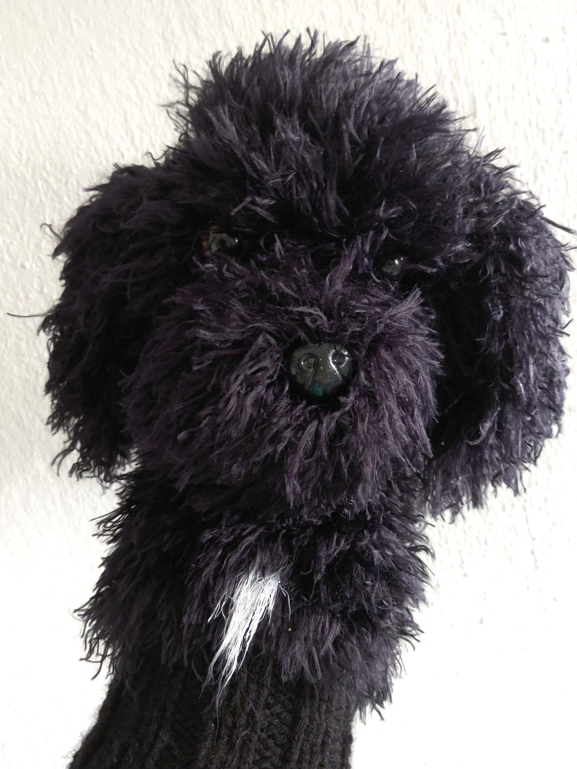Crochet personalized gifts,Crochet poodle dog puppet, dog golf cover,handpuppet,Golf Sock
