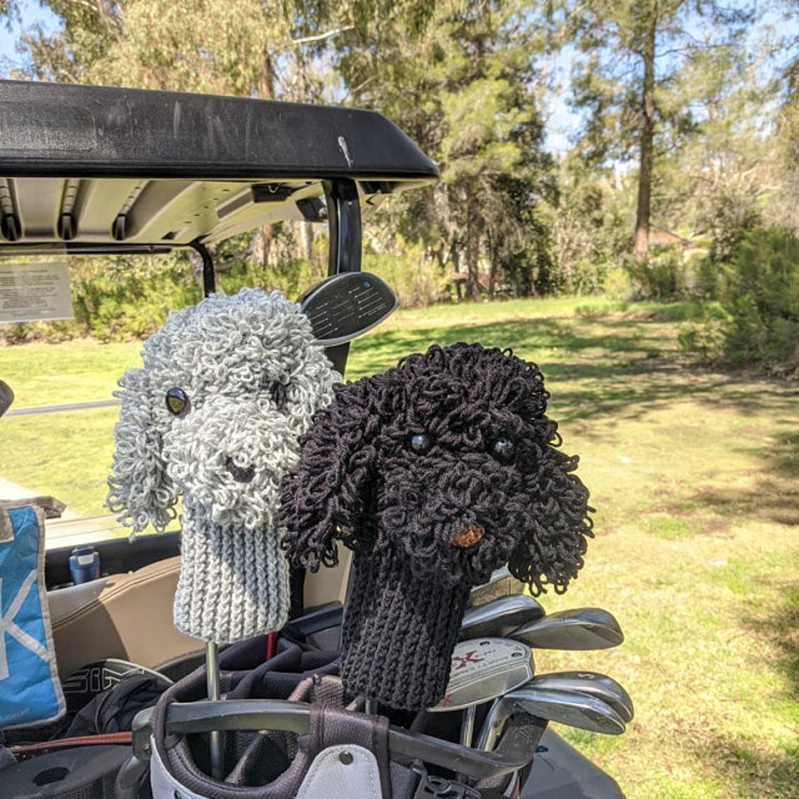 Crochet Poodle Dog Golf Club Coverpersonalized Head | Etsy Australia