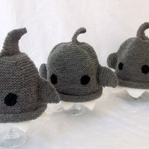 Shark hat Knitting Baby Hat for Baby or Toddler-Size 6-12 months-Dark gray baby hat-boy halloween costume image 4