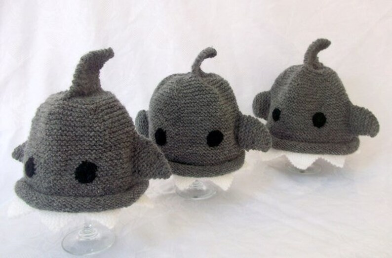 Shark hat Knitting Baby Hat for Baby or Toddler-Size 6-12 months-Dark gray baby hat-boy halloween costume image 4