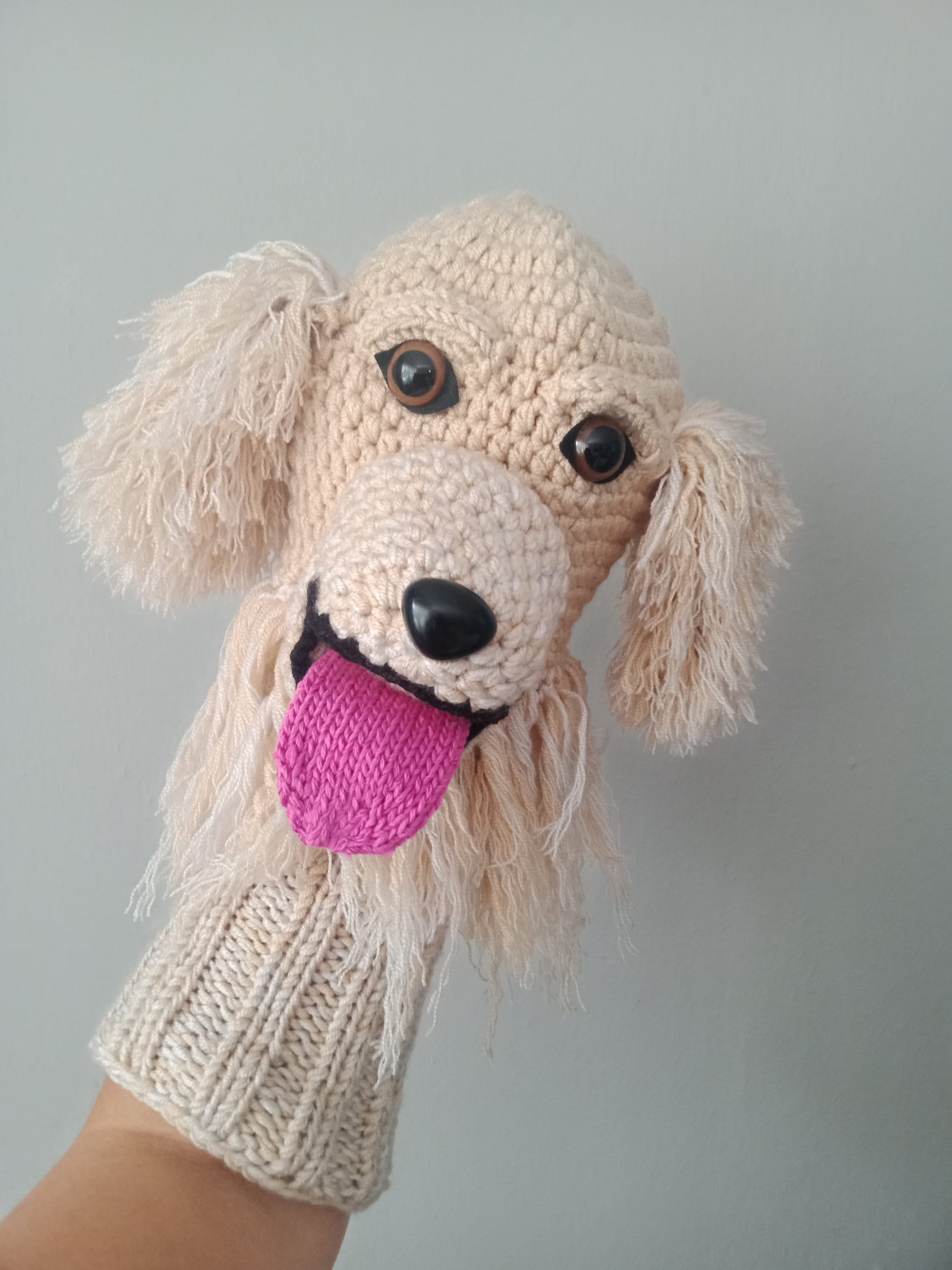 21 Golden Retriever Crochet Patterns to Make a Loyal Handmade Pup 19 Crochet Golden Retriever golf club socks or handpuppet