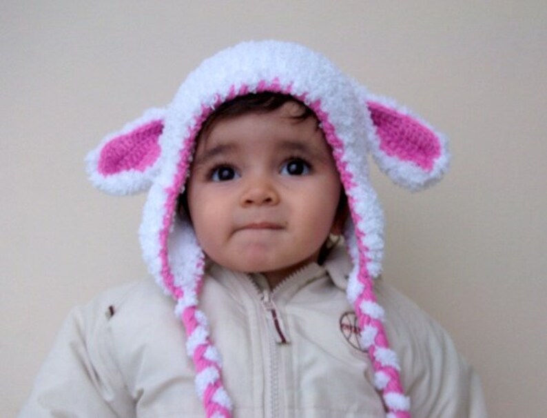 Cyber monday-Little Lamb Hat For Her,Photo Prop, for Baby or Toddler-Baby Girl or Boy Hat image 2