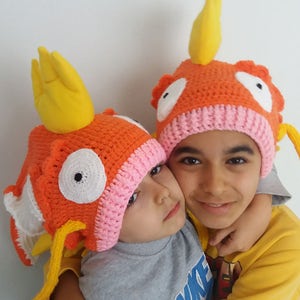 Magikarp Pokémon inspired crochet hat,Magikarp Hat Pokemon Go image 3