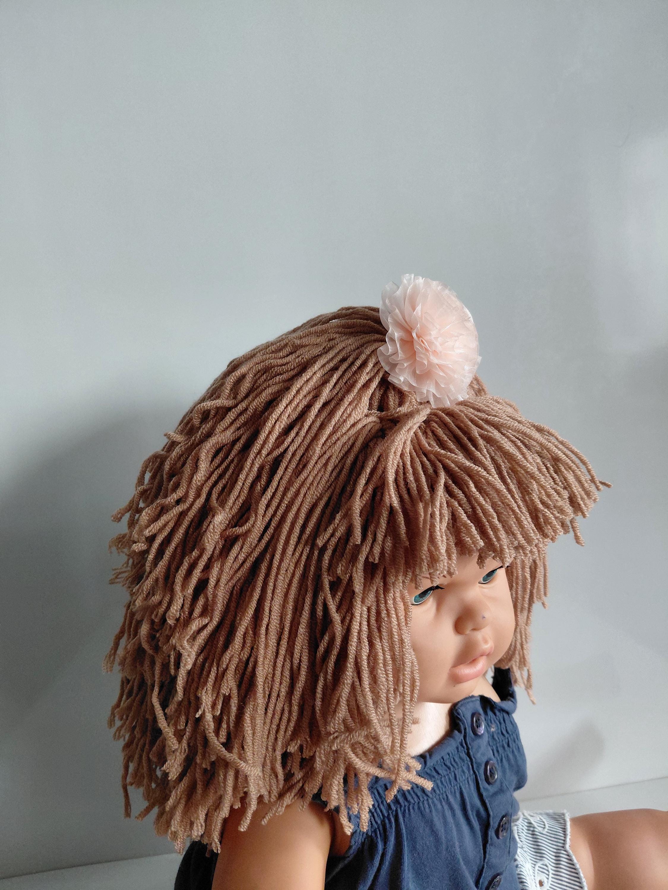 Parrucca Cappello All'Uncinetto Per Bambino – Biondo Chiaro Con Riccioli, Fatto A Mano
