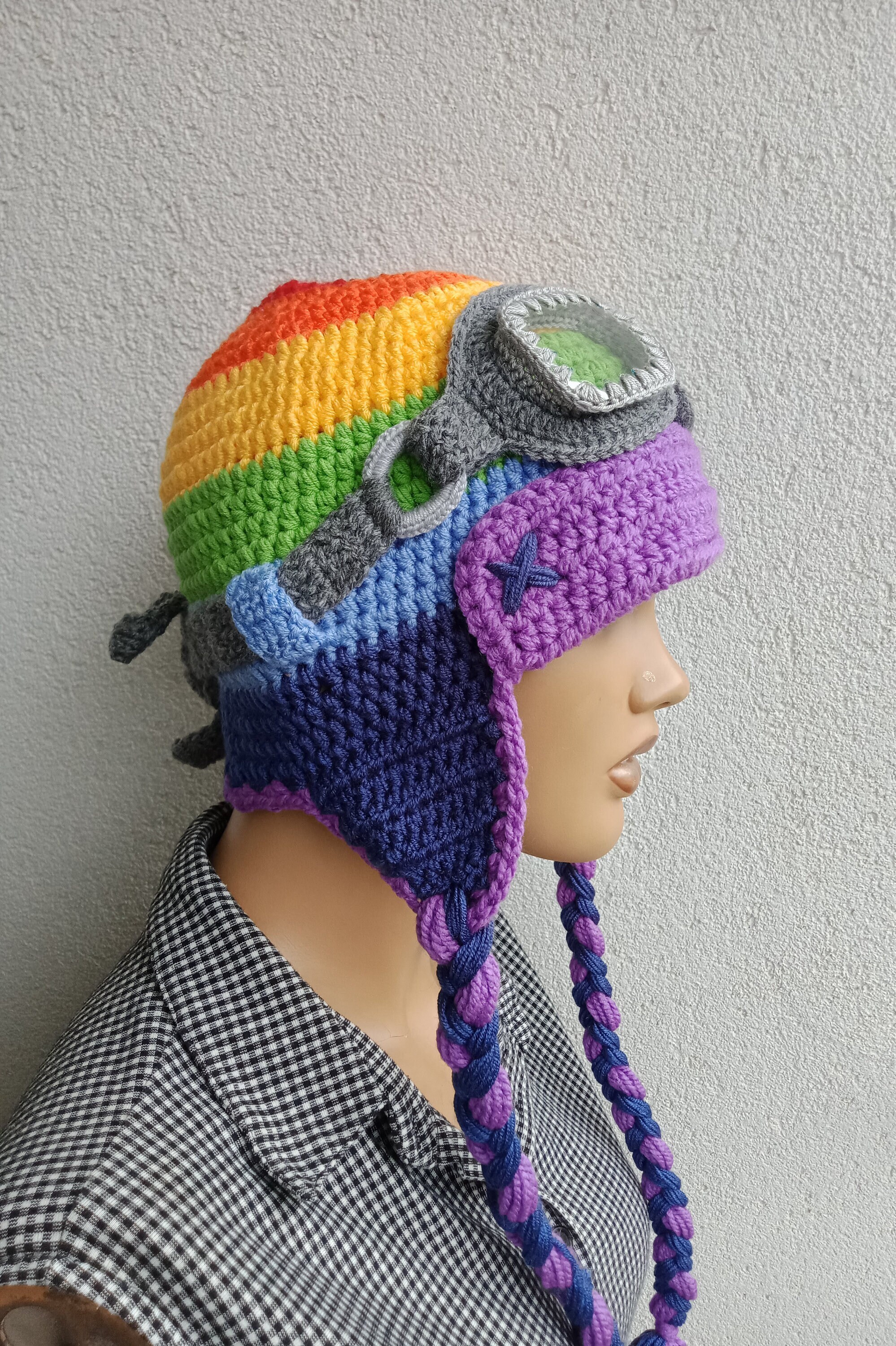 Adult Aviator Hat and Goggles - Etsy