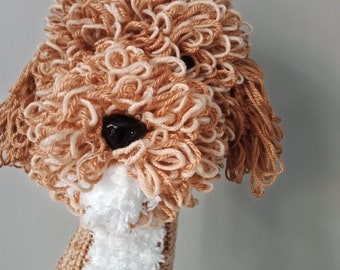 Crochet Personalized Golf Club Cover,Poodle Head Covers,Golf Driver Covers, poodle dog golf clup cover or knit Puppet,Golf Sock