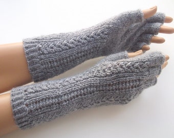 Gray Half Finger Gloves