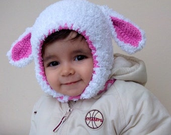 Cyber monday-Little Lamb Hat For Her,Photo Prop,  for Baby or Toddler-Baby Girl or Boy Hat