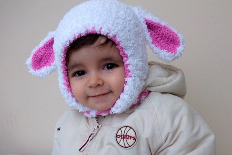 Cyber monday-Little Lamb Hat For Her,Photo Prop, for Baby or Toddler-Baby Girl or Boy Hat image 1