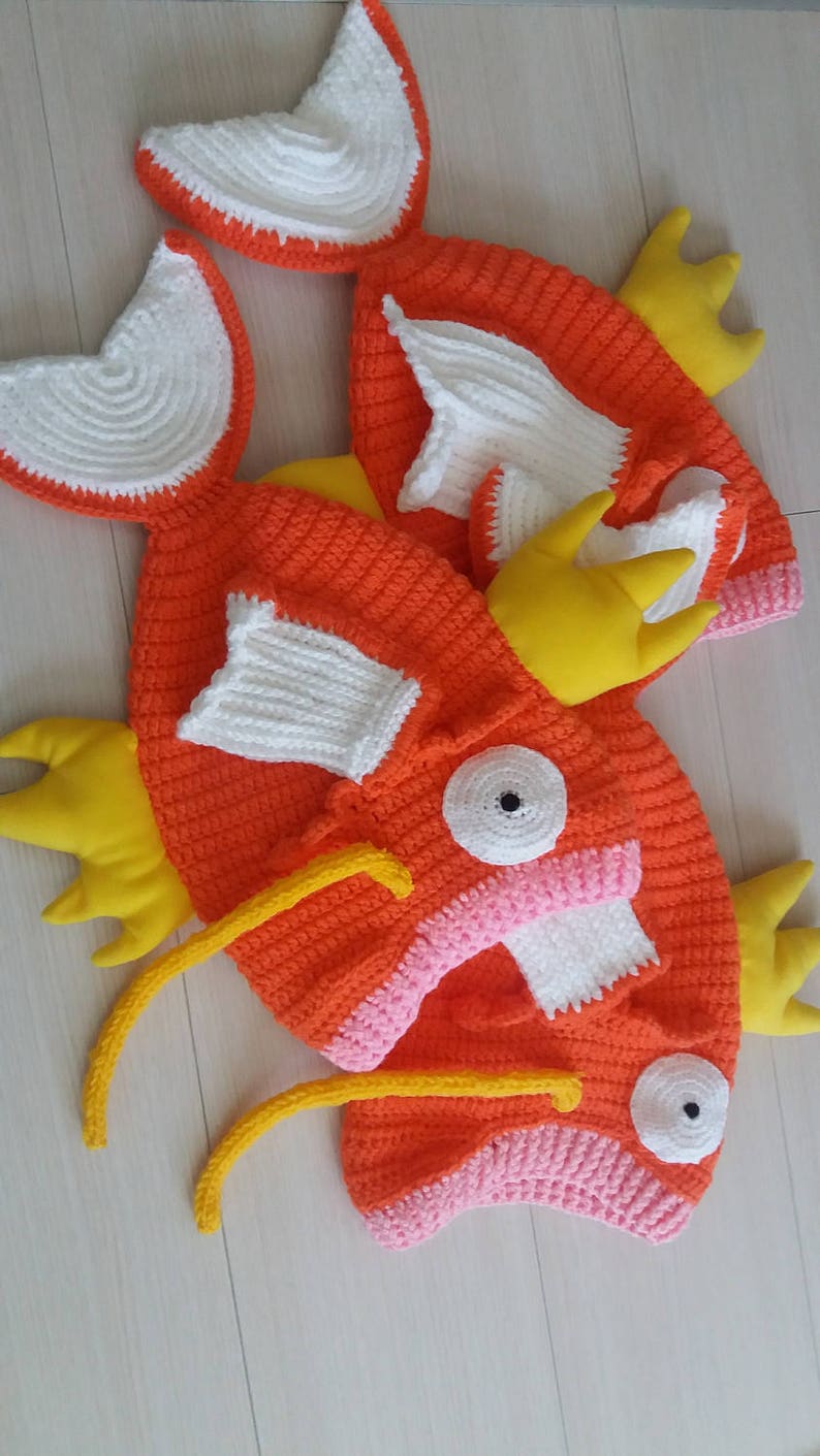 Magikarp Pokémon inspired crochet hat,Magikarp Hat Pokemon Go image 7