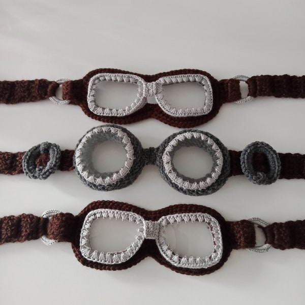 Unique crochet glasses ,Crochet Aviator Goggles-for baby,children,girl,boy or adult size crochet glasses