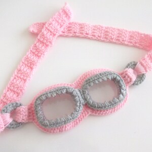Girl or Boy Crochet Aviator Goggles  - for baby,children or adult size