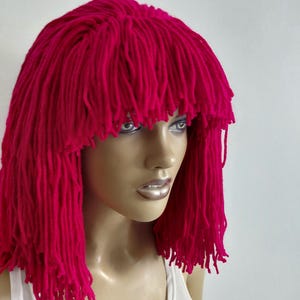 Yarn Wig-Handmade Knitted Wig-Costume Wig-Cosplay Hair-Art Doll Hair-Festival Wig-Statement Hair Piece-Yarn Wig-Cabbage costume