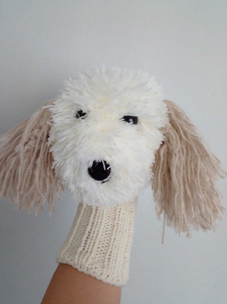 Bespoke Crochet Dog Golf Club,Cavachon dog club driver Head Covers,labradoodle dog golf cover or hand puppet,poodle dog puppet,Golf Sock image 7