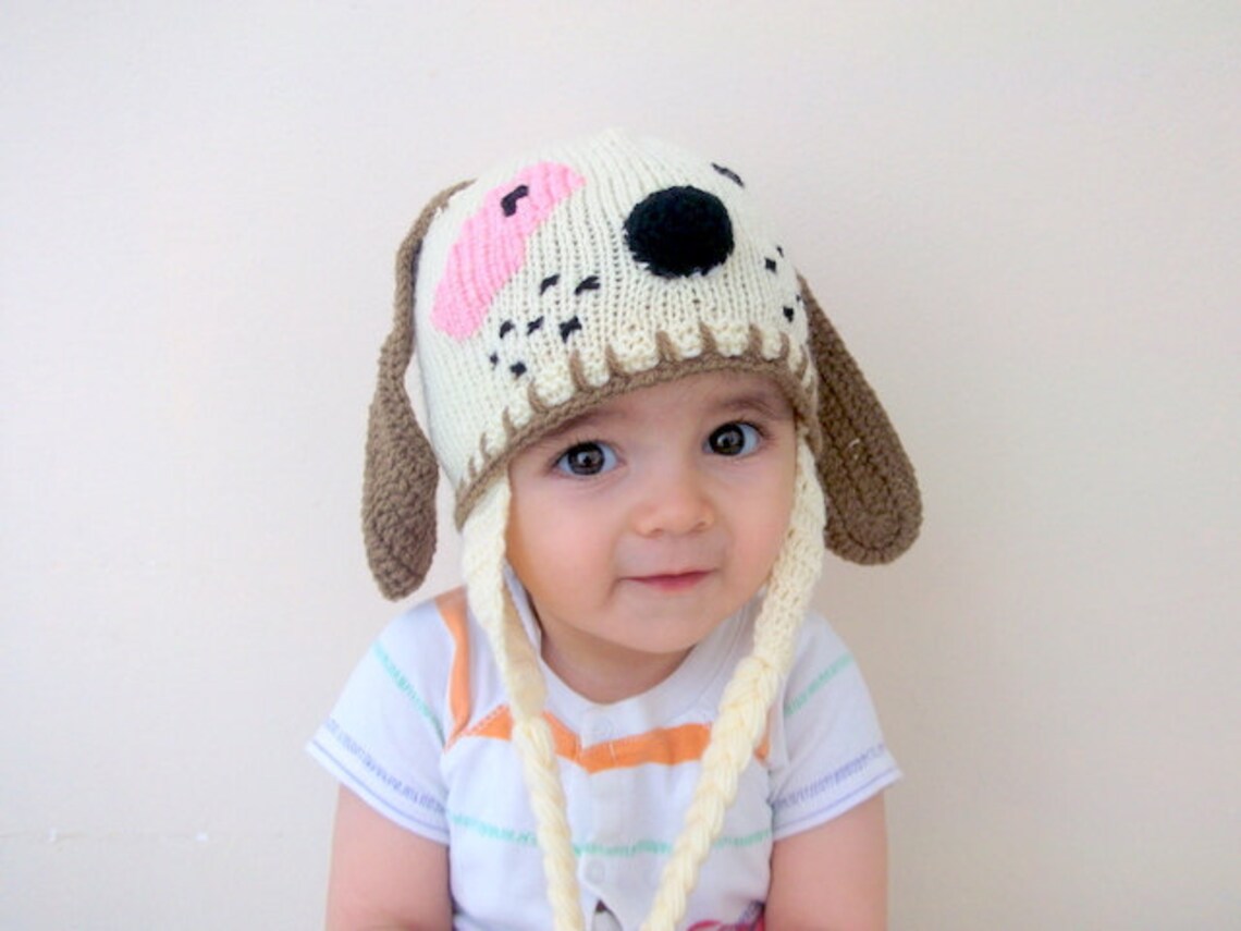 Cute dog hat-Knitting Baby Hat for Baby or Toddler-Baby | Etsy