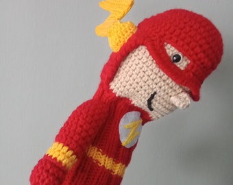 Crochet yellow & red superhero Inspired GOLF Club Head Cover,choose color,flash headcover, crochet handpuppet