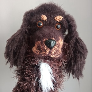 Crochet Dog Head Cover,Cocker Spaniel dog club driver Head Covers,English Cocker dog golf cover or hand puppet,Golf Sock image 1
