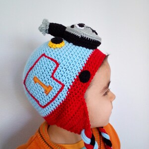 Percy or Thomas crochet hat,select character,Train Crochet Hat,Crochet Thomas the Train hat-Toddlers Children Boys-Earflap Hat,MADE TO ORDER image 2