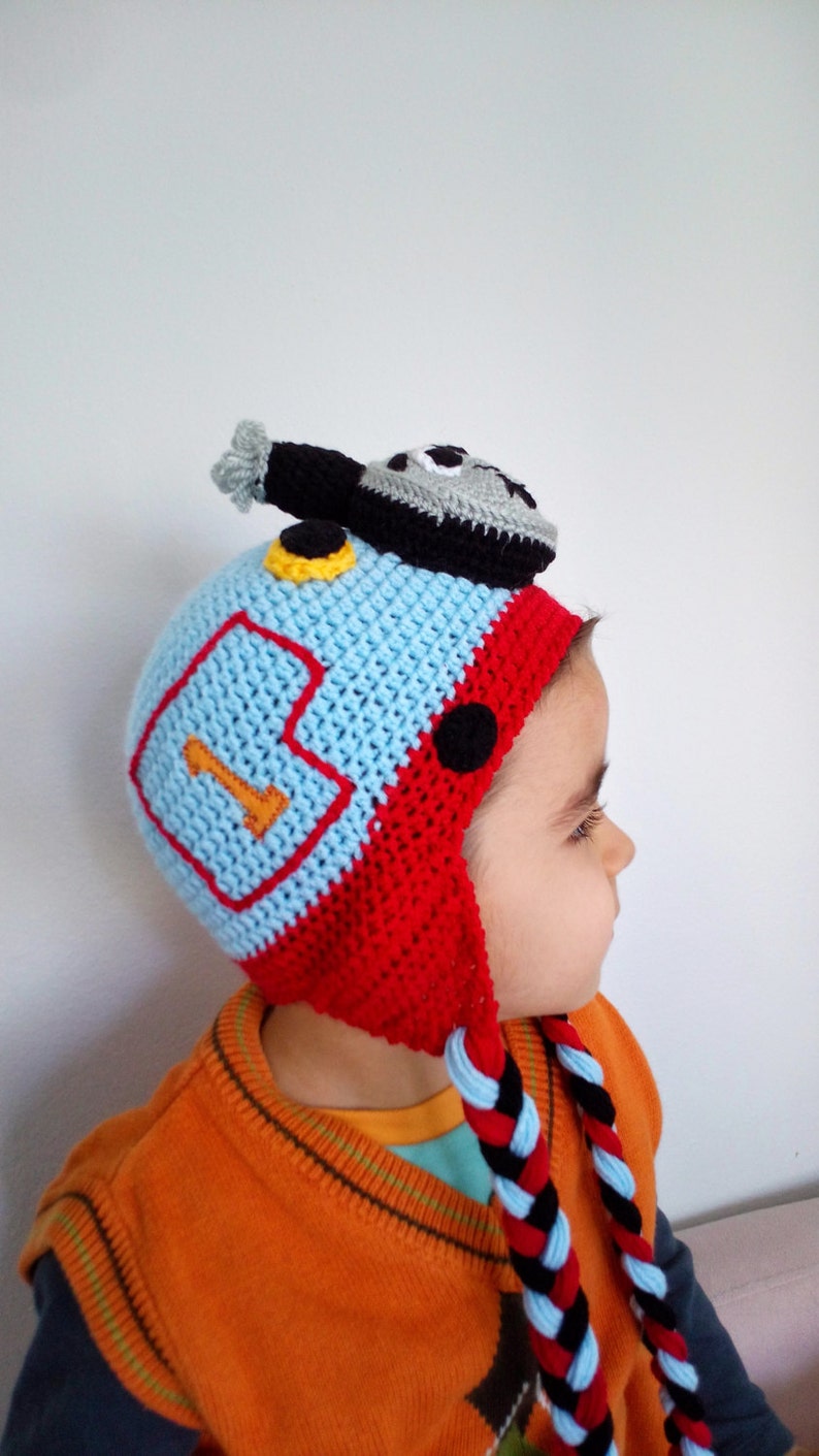 Percy or Thomas crochet hat,select character,Train Crochet Hat,Crochet Thomas the Train hat-Toddlers Children Boys-Earflap Hat,MADE TO ORDER image 2