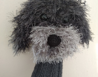 Personalized Golf Club Cover Dog,Crochet labradoodle dog Golf Club Cover,Golf Head Covers,labradoodle golf clup cover,knit Puppet,Golf Sock