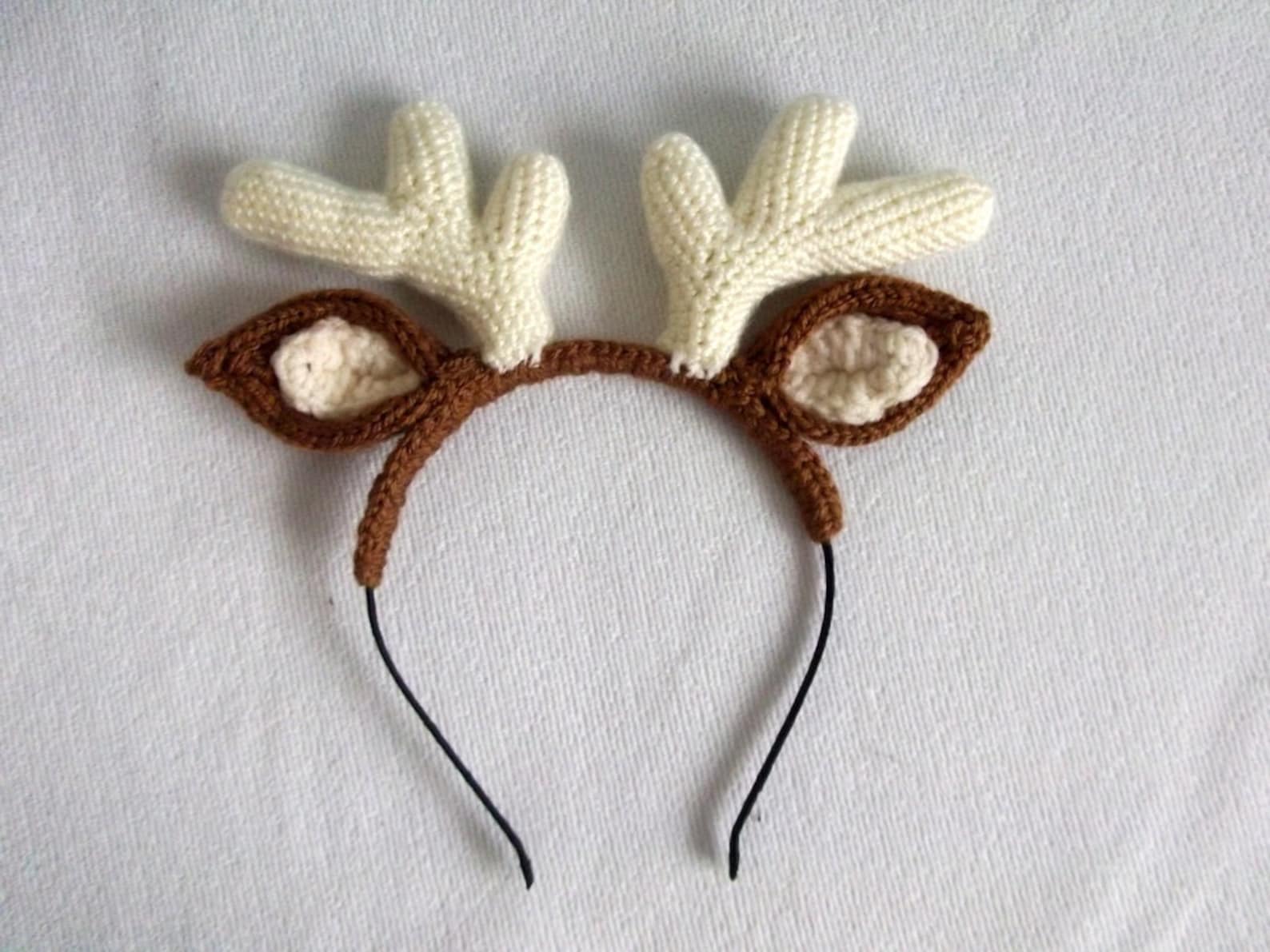 Deer Ears With Headbandreindeer Headband Halloween Etsy