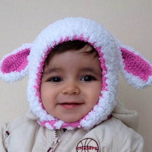 Cyber monday-Little Lamb Hat For Her,Photo Prop, for Baby or Toddler-Baby Girl or Boy Hat image 4