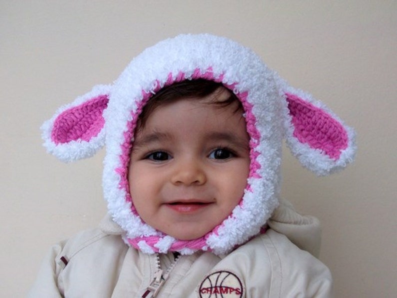 Cyber monday-Little Lamb Hat For Her,Photo Prop, for Baby or Toddler-Baby Girl or Boy Hat image 4