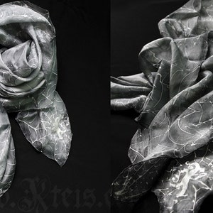 Gothic accessories silk shawl punk rock fashion image 4