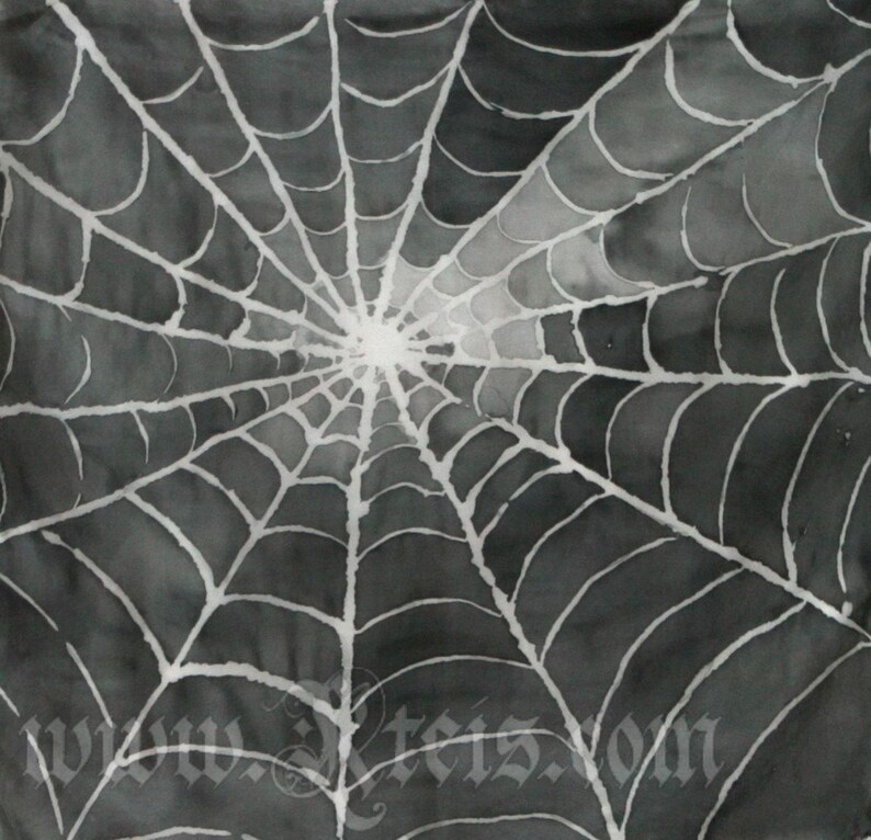 spider web Gothic silk blouse gray top tank