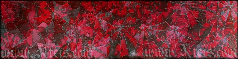 Silk scarf hand painted art nouveau style image 4