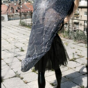 Gothic accessories silk shawl punk rock fashion image 2