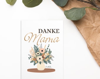 Carte postale de remerciement maman pour la fête des mères