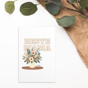 Carte postale Meilleure Maman Carte postale Fête des Mères Meilleure Maman