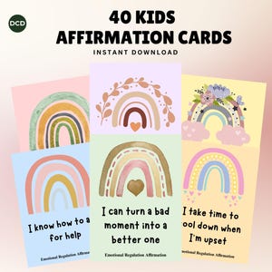 Schede di affermazione per bambini con 4 pagine da colorare gratuite / Citazioni positive stampabili per bambini / Amore per se stessi, fiducia in se stessi e capacità di adattamento I PDF