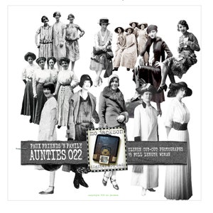 vintage & antique photos of women, cut-out images, digital scrapbook, junk journal images, fussy cut ephemera