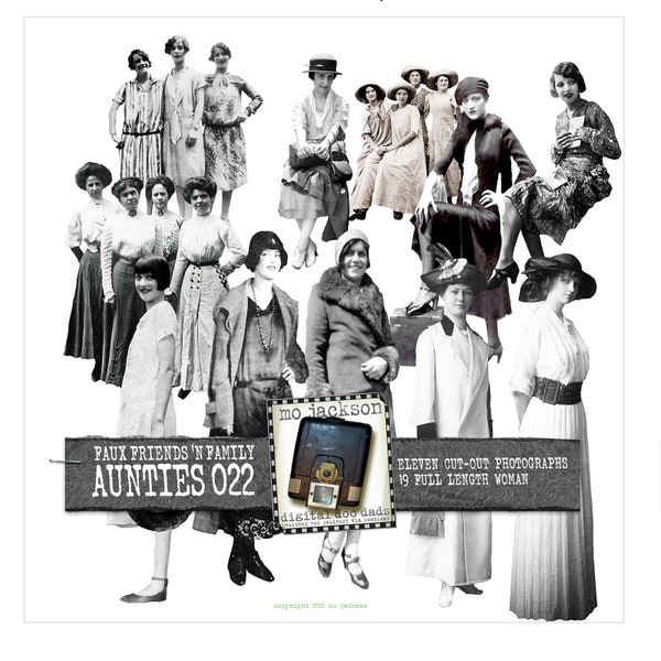 Vintage Women Photos: Cut-Out Ephemera for Scrapbook CardscJunk Journals (Digital Download)