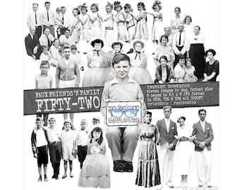 Vintage People Photos: Cut-Out Ephemera for Junk Journals & ATC (Digital Download)
