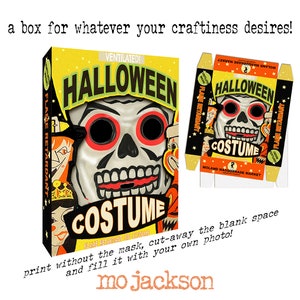 printable vintage halloween character treat box / digital box to print and fill