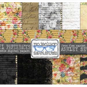 digital printable paper 11 x 8.5 inch format junk journal scrapbook pages