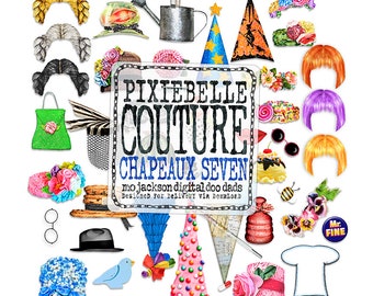 digital hats and accessories for bare headed photos, pixiebelle couture chapeaux seven