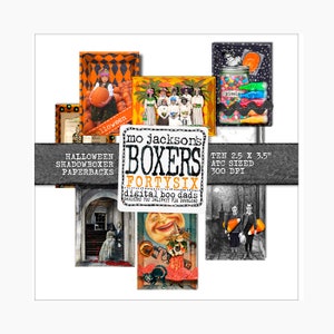 art shadow boxes | boxer novel paperbacks | ATC digital and printable papers