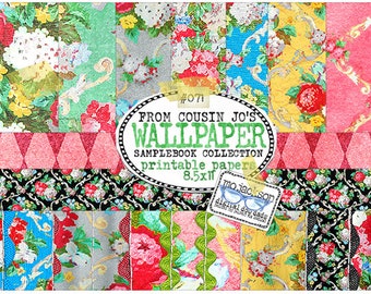 digital vintage | antique wallpaper printables - digital download art #071  | 8.5x11 inch format | junk journal scrapbook